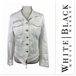 White House Black Market Black white jacket